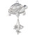 Silver Turtle Car Charm Ornament
