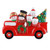 Personalized Snowman Family Of 5 In Red Truck Ornament