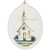 Watercolor Church Ornament
