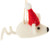 Felt White Christmas Mouse Ornament