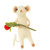 Mini Mouse Holding A Rose Ornament