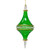 Green And Gold Rounded Diamond Glass Ornament