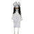 Hanging Hanging Skeleton Doll in White Dress Eerie Ornament
