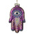 Violet Hand of Fatima Glass Ornament