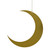 Gold Metal Crescent Moon Ornament