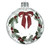 Glittered Berry Wreath Glass Ornament