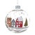 Glittered Houses Glass Ornament