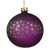Matte Dark Purple Glass Ball Ornament