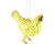 Cody Foster Paper Mache Bright Yellow Merriment Hen Ornament