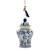 Cody Foster Glass Dark Blue Chinoiserie Ginger Jar Ornament