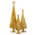 Cody Foster Yellow Peach Pleated Glass Trees Set