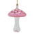 Hand Blown Pink Mushroom Glass Ornament