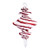 Red and White Stripped Fancy Finial Ornament