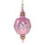 Egyptian Museum Pink Etched Glass Finial Ornament