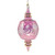 Egyptian Museum Pink Etched Glass Finial Ornament