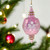 Egyptian Museum Pink Etched Glass Finial Ornament