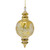 Egyptian Museum Yellow Etched Glass Finial Ornament