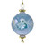 Egyptian Museum Small Blue Floral Ball Ornament