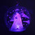 Color Changing LED Angel Blowing Horn Glass Globe