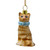 Cody Foster Orange Tabby Kitten With Blue Collar Blown Glass Ornament