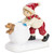 Boy With Dog In Snowball Resin Figurine