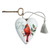 Joy Christmas Cardinal Art Heart Sculpture