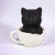 Black Kitten In Tea Cup Figurine