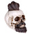 Skull With Hair And Beard Figurine