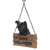 Black Kitten Happy Halloween Hanging Sign