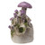 Skull With Purple Mushrooms Resin Figurine