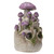 Skull With Purple Mushrooms Resin Figurine