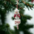 Sledding Marshmallow Snowman Ornament