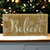 Believe Holiday Wood Block Sign