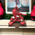 Cardinal With Poinsettia Stocking Holder
