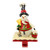 Cheerful Snowman Polymer Clay Holder - 6.5 Inches