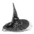 Elegant Black And Silver Witch Hat