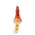 Sunset Glow Orange Glass Mushroom Ornament