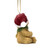Jolly Bear in Santa Hat and Scarf With Bell Ornament