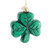 Noble Gems Blown Glass Shamrock Ornament 3.25"