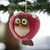 Kurt Adler Frosted Owl Apple Ornament 4" E0911