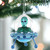 Alien UFO Glass Ornament