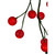 6Ft Red Cotton Ball LED Garland