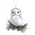 Frost Pinecone Owl Ornament