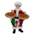 Fabriche Pizza Chef Santa Figurine