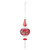 Red and White Pinecone Finial Ornament