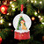 Christmas Cat Dome Ornament - Tan Cat