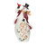 Snowman with Poinsettia Design - Holding Cardinal