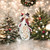 Snowman with Poinsettia Design - Holding Cardinal