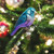 4 Inch Blue Fantasy Bird Clip-On Ornament