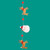 Spirited Melody Santa & Reindeer Felt Garland